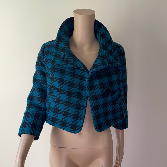 ZARA | TRF Cropped houndstooth jacket - Picture 2 of 14